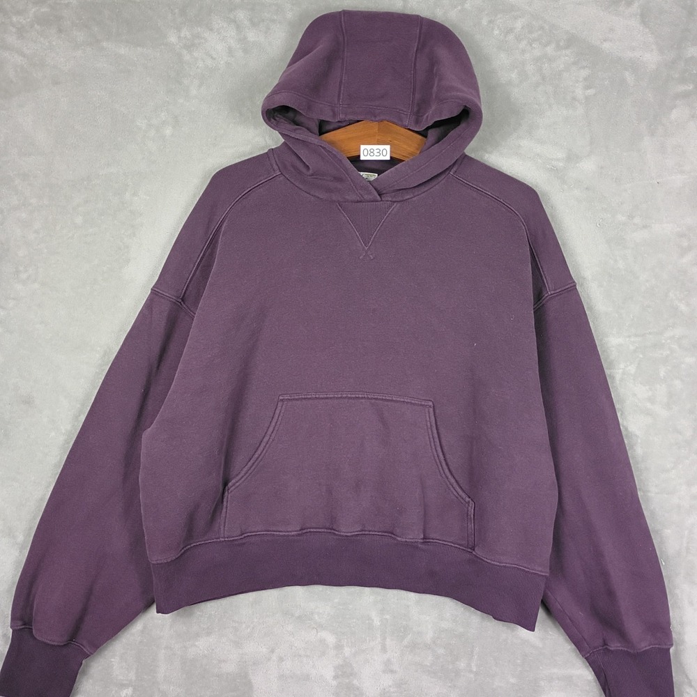 OFFLINE by Aerie Hoodie Womens Large Purple   Fleece Sweatshirt American Eagle